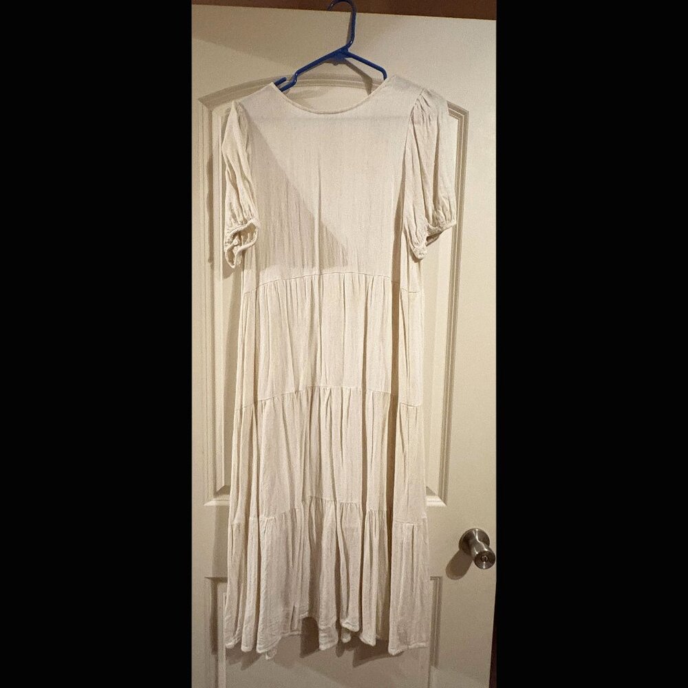 Treasure and Bond Cream Midi Dress